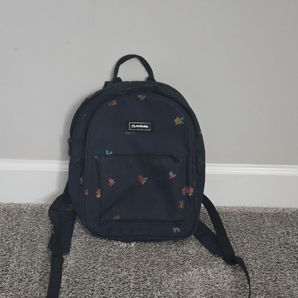 Dakine Navy Backpack with Floral Accents